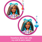 Barbie Cutie Reveal Care Bears Doll & Accessories, Series 2 Good Vibes Bear with 10 Surprises Including Color Change & Mini Bear