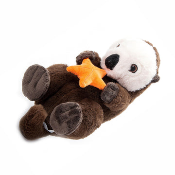 The Petting Zoo Sea Otter Stuffed Animal Plushie, Gifts for Kids, Earth Keeperz Sealife Animals, Zoologee Brown Sea Otter Plush Toy, 14 inches