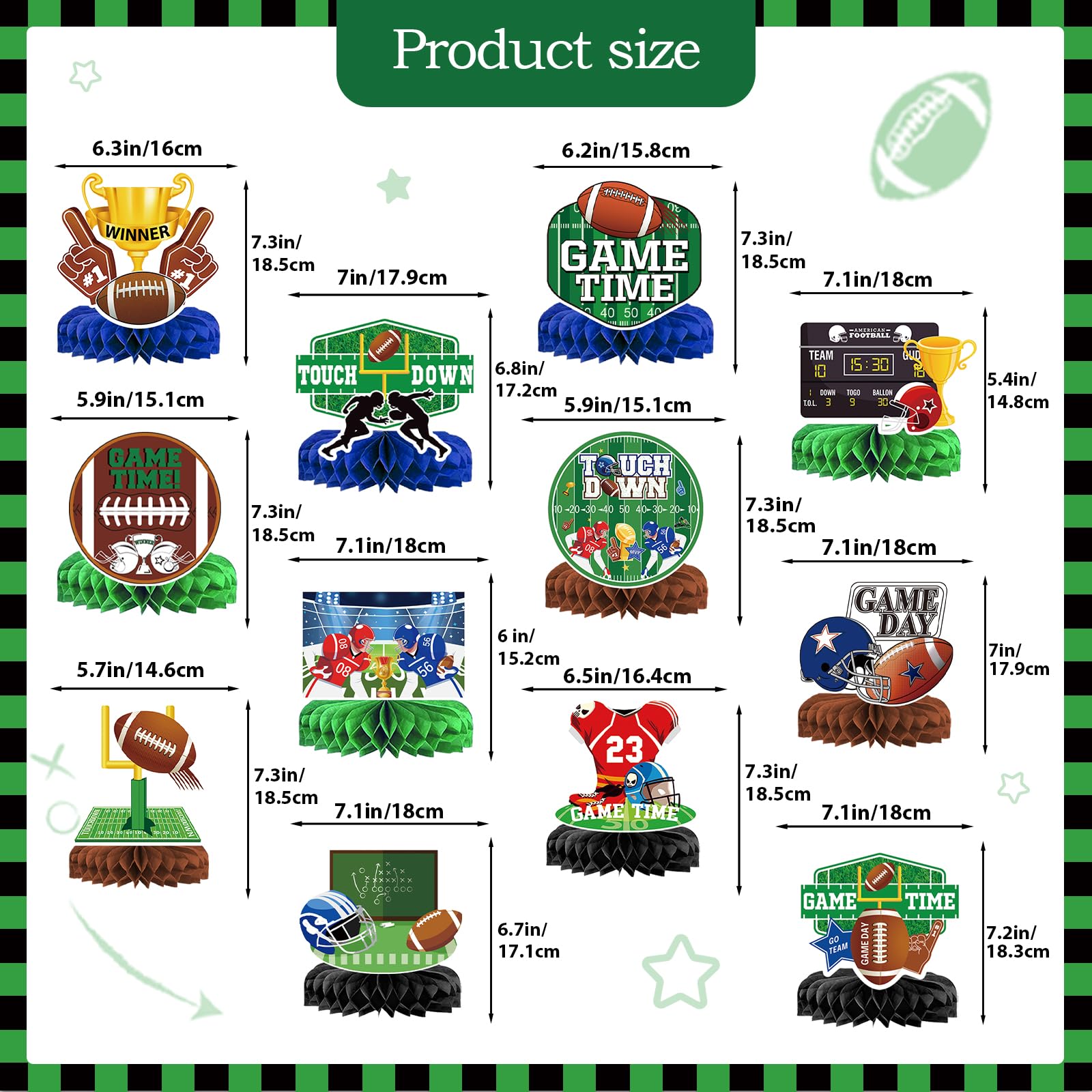 Football Party Decorations Football Birthday Party Decorations Football Centerpieces for Table Decorations Football Birthday Centerpieces for Table