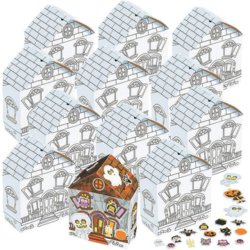 Fun Express DIY Haunted House Craft Kits -Makes 12 - Halloween Crafts for Kids