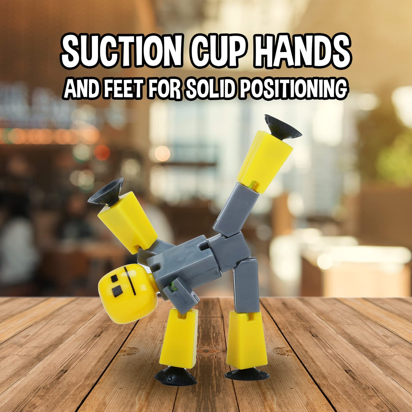 Zing Stikbot 6 Pack, Set of 6 Stikbot Collectable Action Figures, Create Stop Motion Animation (Styles May Vary)