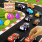24 Pack Prefilled Easter Eggs Pull Back Cars,Mini Easter Race Cars for Kids Toddlers Egg Hunt Basket Stuffers Filler Surprise Egg Party Favor