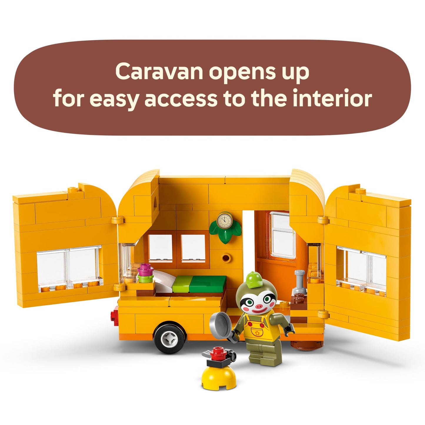 LEGO Animal Crossing Leif's Caravan & Garden Shop Building Toy - Gift for Birthdays - Animal Crossing Toy Figure and Playset for Kids, Girls and Boys