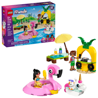 LEGO Friends Unicorn & Flamingo Pool Party Pretend Play Building Toy - Creative Storytelling Playset for Kids for Boys & Girls, Ages 5+ - Birthday