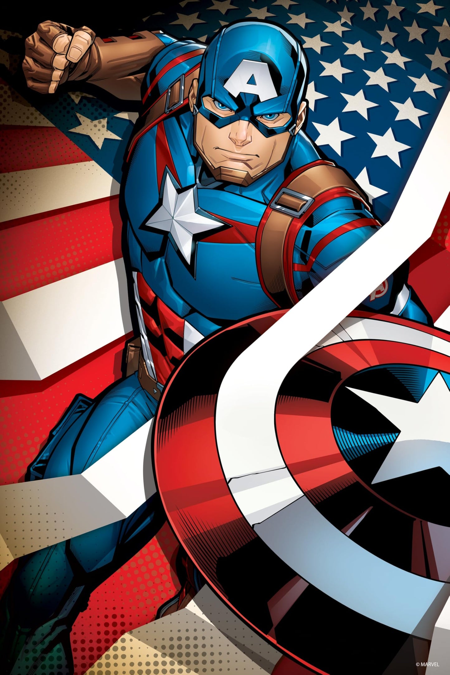 Prime 3D | Marvel | Avengers Captain America | 300 Piece 3D Shaped Tin Puzzle for Adults & Kids | Collectable Shaped | Finished Size 12"x18" | Tin