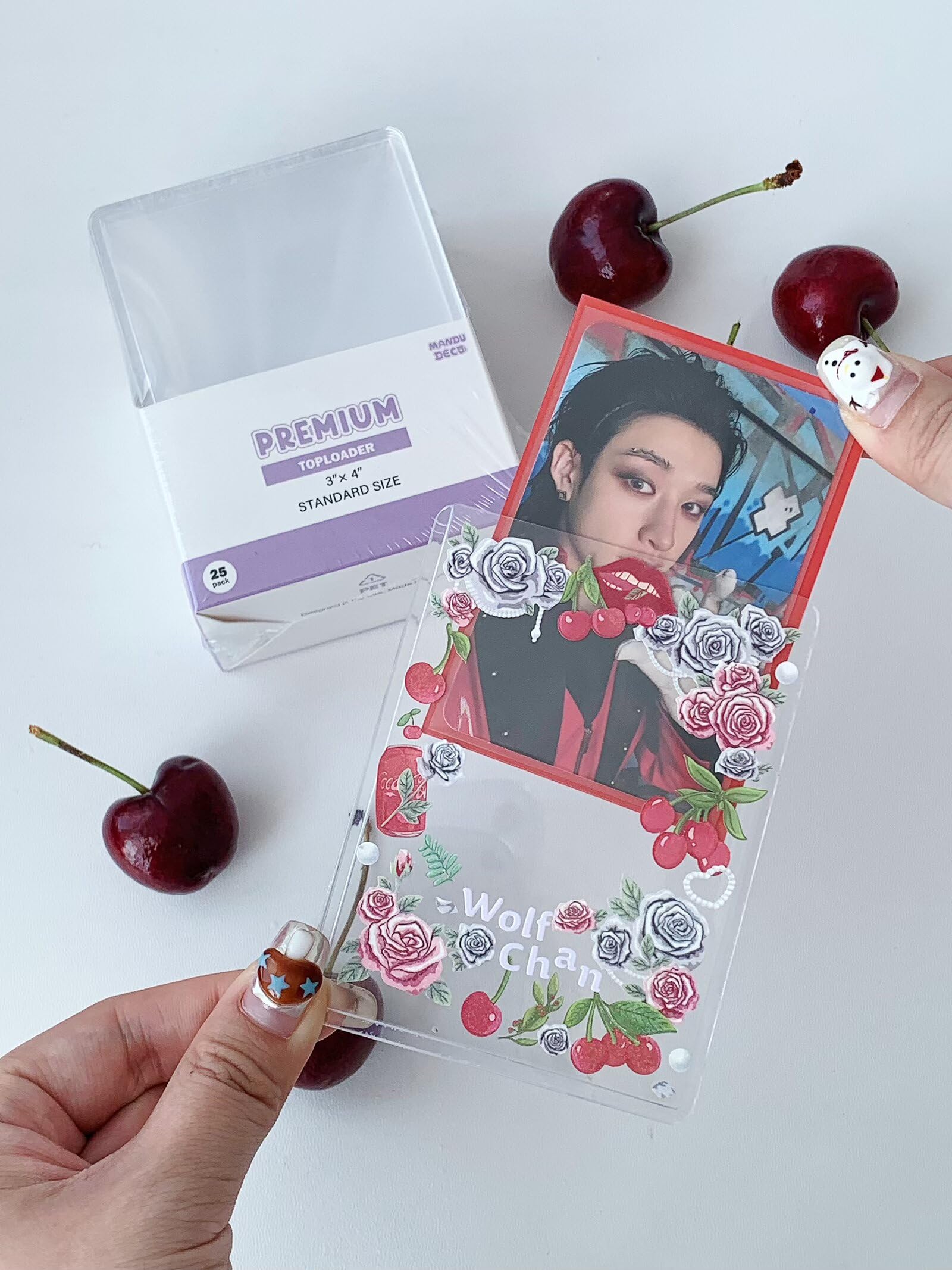 Mandu Deco PVC Free Toploaders for Kpop Album Photocards or Trading Cards, 3" x 4" (Pack of 25)