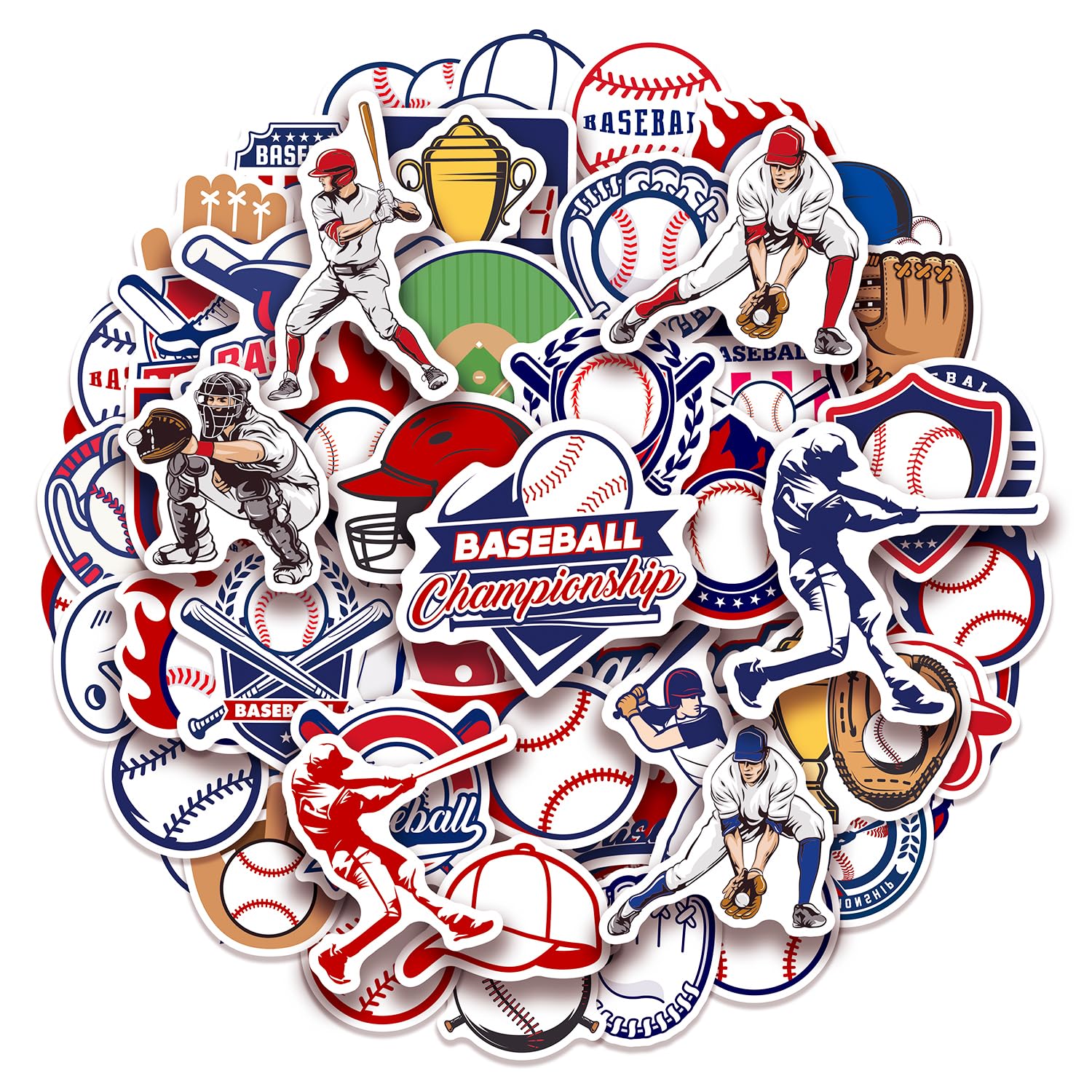 100 Pack Baseball Stickers, Baseball Party Favors, Birthday Decorations