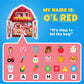 Vango BIZYBOO - The Original Seek & Find Plush - Hidden Object Search Problem Solving Educational Matching Game for Kids 2 and Up (Ol' Red)