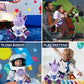 DolliBu Purple Unicorn Astronaut Plush Toy - Fantasy Astronaut Stuffed Animal with Space Helmet and NASA Astronaut Suit, Spaceman Doll Decor for Girls