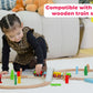 Jasey's Toy Chest 33-Piece Wooden Little Town Train Adventure Set | Interlocking Tracks, Bridge, & Town Accessories | Compatible with Other Wooden