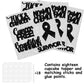 18pcs Black Glitter Dessert Cupcake Topper Cancer Chemo Free Survivor Warrior Theme Decor Supplies Breast Cancer Breast Care Awareness Birthday Party