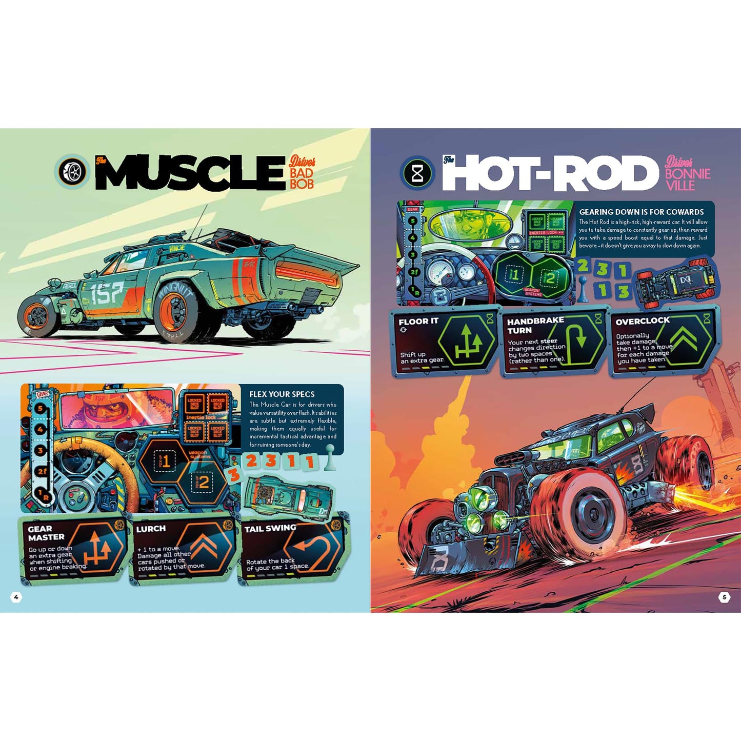 Rebellion Unplugged: Joyride: Survival of the Fastest - Car Combat Board Game, Battle On Maps & Racetracks, Ages 12+, 2-4 Players