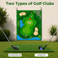 SMOCEN Battle Golf Game Set, Double-Sided Backyard Golf Chipping Game with Golf & Dart Targets, 6×4FT Indoor Golf Mat, Indoor Outdoor Golf Game