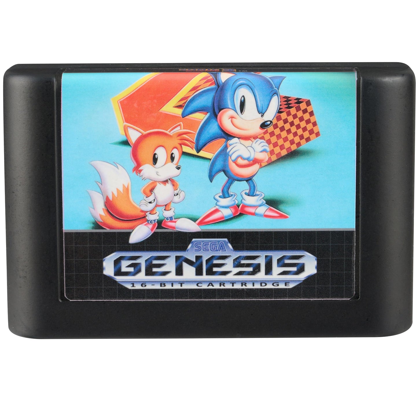 Console Heroes Sonic the Hedgehog 2 Collectible Diorama Playset - Mini Sonic & Tails Figures with Emerald Hill Zone Scene - Retro SEGA Genesis