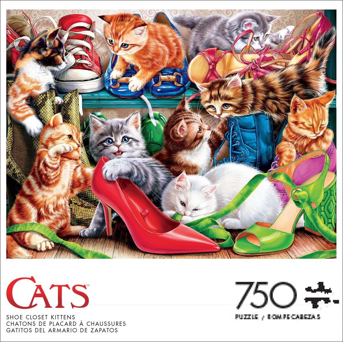 Buffalo Games - Shoe Closet Kittens - 750 Piece Jigsaw Puzzle for Adults