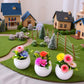 5 Pcs Colorful Miniature Dollhouse Flowers Mini Faux Potted Flowers Tiny Fairy Garden Flowers Doll House Garden Plants Mini Artificial Flower Plants