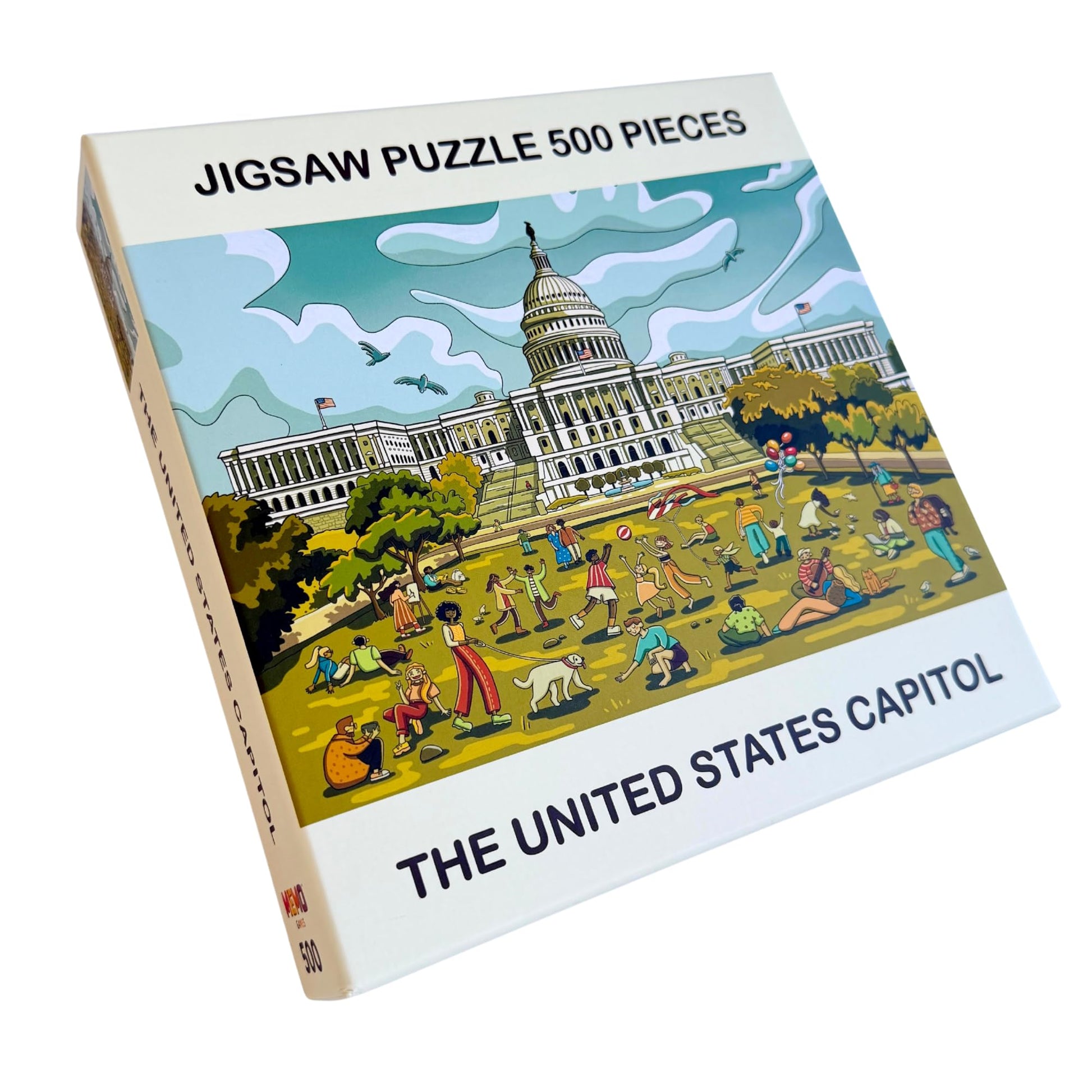 500-Piece Jigsaw Puzzle for Adults - Washington DC Landmarks, United States Capitol - Updated Edition with New Cut, Colorful Nostalgic Puzzle