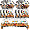 Monster Truck Birthday Decorations, 41Pcs Fun Monster Truck Party Supplies Tableware Include Kids Birthday Paper Plates Napkins and Tablecloths Set