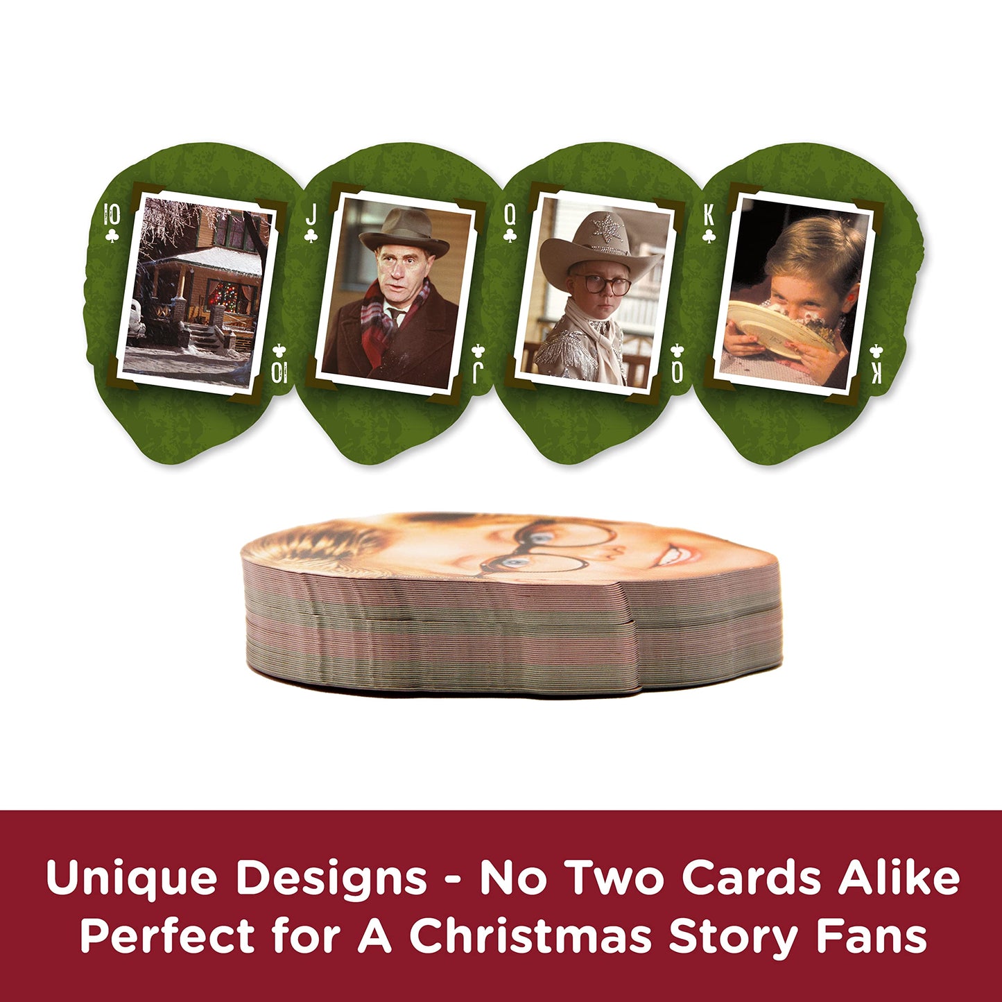 AQUARIUS A Christmas Story Playing Cards - Christmas Story Shaped Deck of Cards for Your Favorite Card Games - Officially Licensed Christmas Story