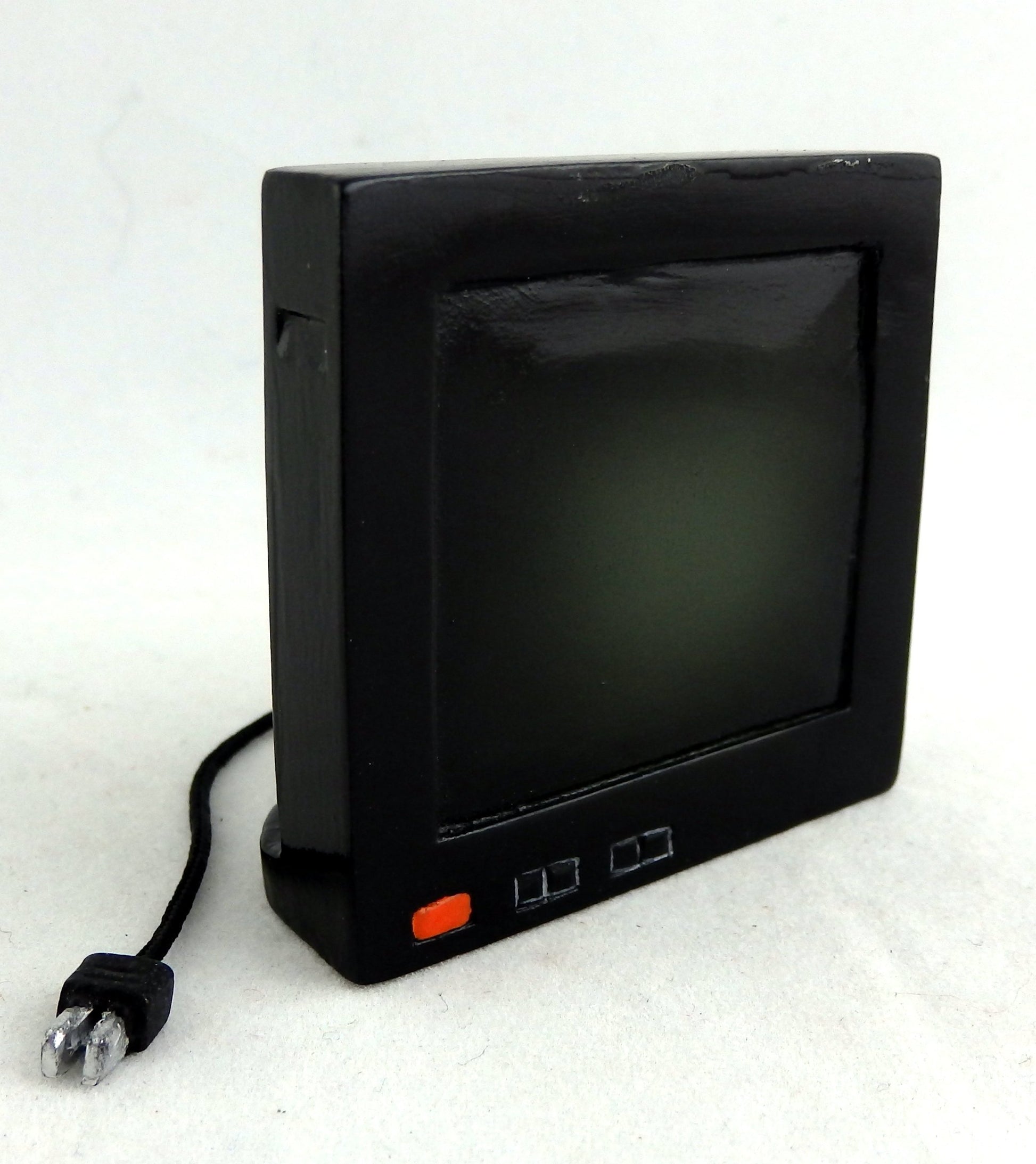 Aztec Imports, Inc. Dollhouse Miniature Non-Lighted Retro Black Television