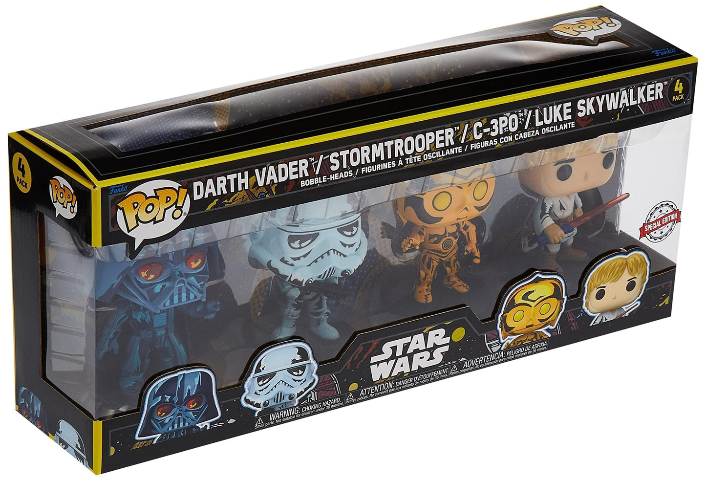 Star Wars Pack 4 Figurines POP! Movies Vinyl Retro Series 9 cm