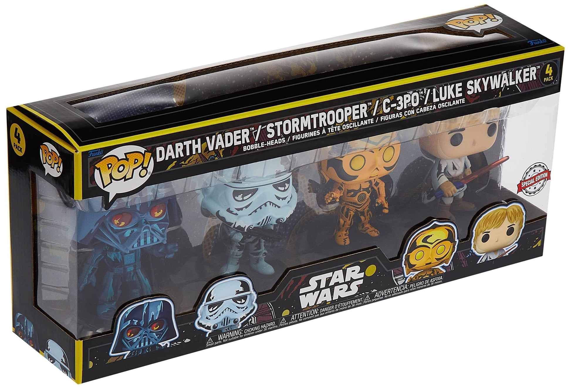 Star Wars Pack 4 Figurines POP! Movies Vinyl Retro Series 9 cm