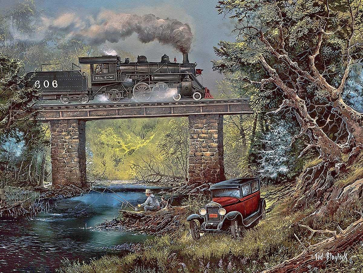 Ceaco Blaylock - Rails on Dogwood Creek Jigsaw Puzzle, 750 Pieces