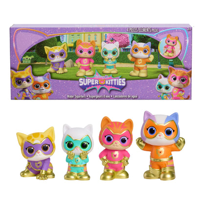 Disney Jr. SuperKitties Water Squirters 4-Pack Set, Bath Toys