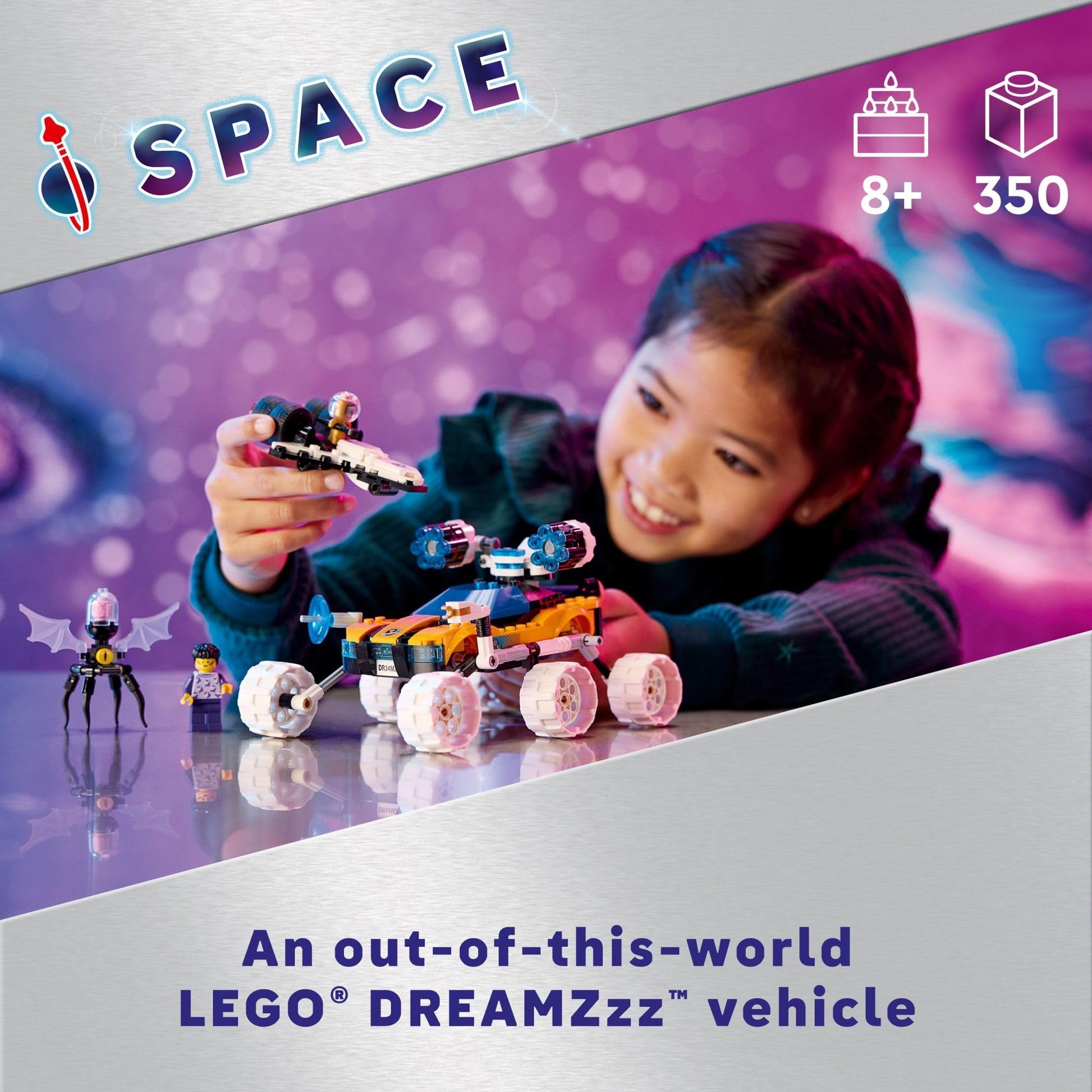 LEGO DREAMZzz Mr. Oz’s Space Car Toy, Transforming Vehicle Building Set, Includes TV Show Minifigures Mr. Oz, Albert and Jayden, Space Shuttle Toy