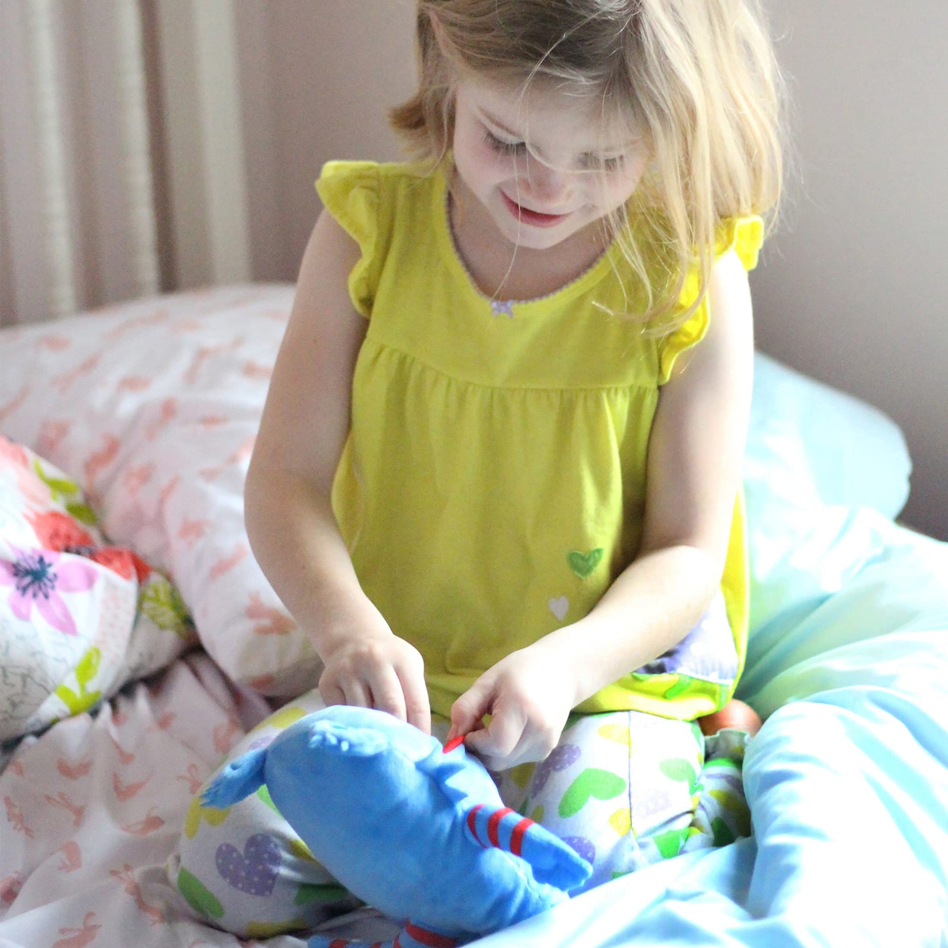 Blue Monster Tooth Fairy Pillow and Book Set | 8" Plush with Pocket for Lost Teeth & Hardcover Storybook w/Tracker, Q&A for Boys Girls Children of All