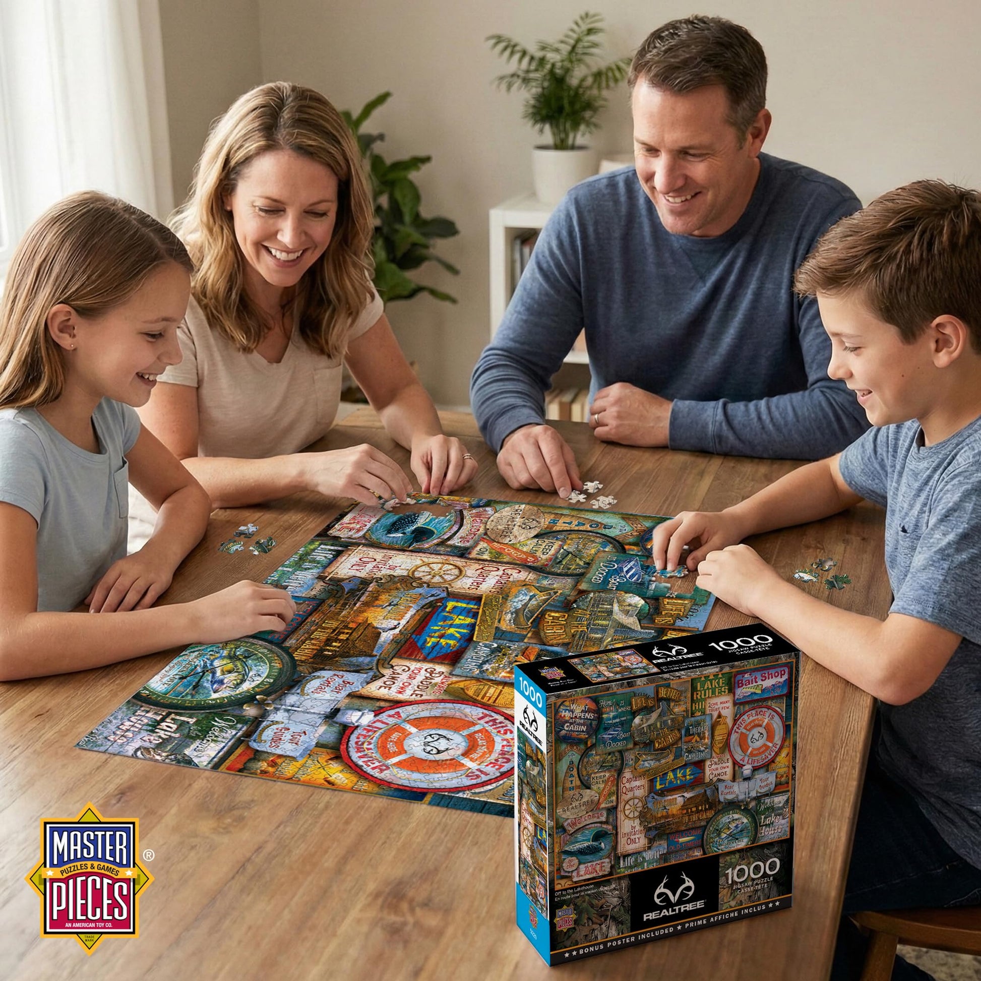 MasterPieces 1000 Piece Jigsaw Puzzle for Adults, Family, Or Youth - Off to The Lakehouse - 19.25"x26.75"