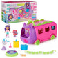 DreamWorks GABBY'S Dollhouse Celebration Party Bus, Transforming Playset with Gabby & DJ Catnip Toy Figures & Dollhouse Accessories, Kids Toys