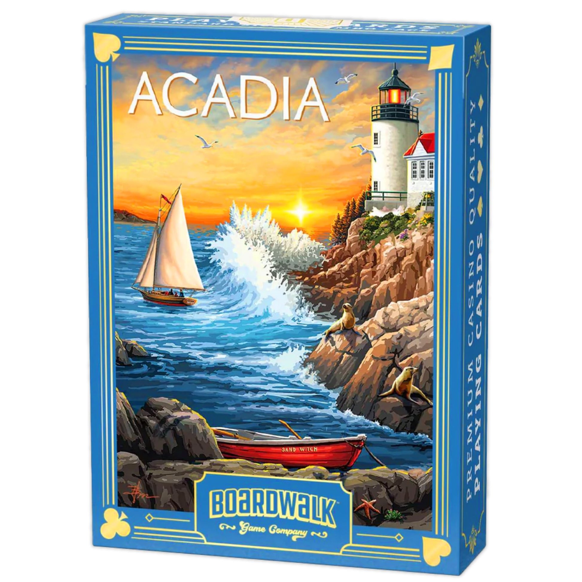 Boardwalk Puzzles Acadia, Featherlight Unique Playing Cards, Fun Themed Deck for Home and Travel