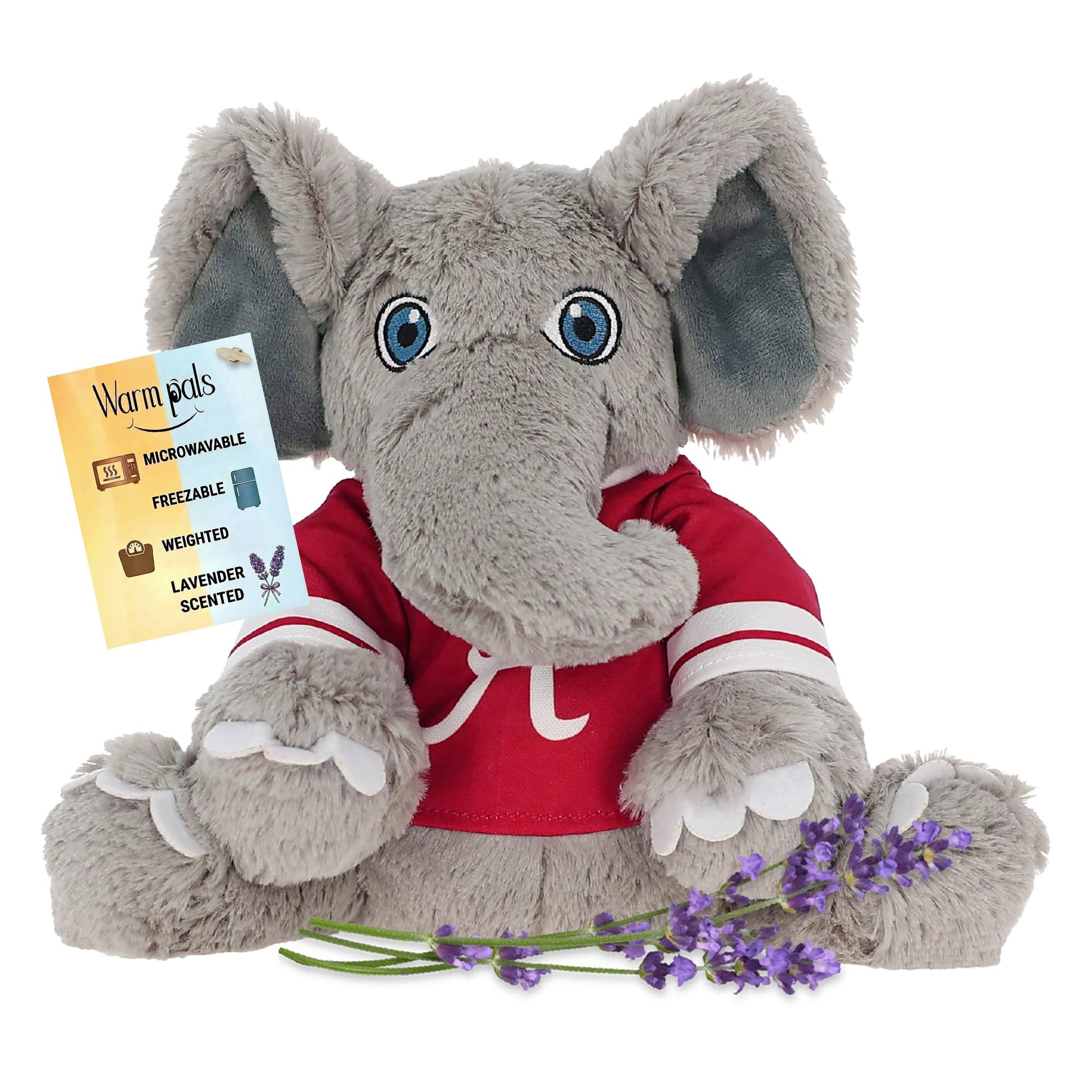 Warm Pals Big Al University of Alabama Mascot UA - Heatable Coolable Bedtime Comfort Plushie - 1.5lbs - Cozy Microwavable Lavender Scented Plush Toys