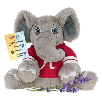 Warm Pals Big Al University of Alabama Mascot UA - Heatable Coolable Bedtime Comfort Plushie - 1.5lbs - Cozy Microwavable Lavender Scented Plush Toys