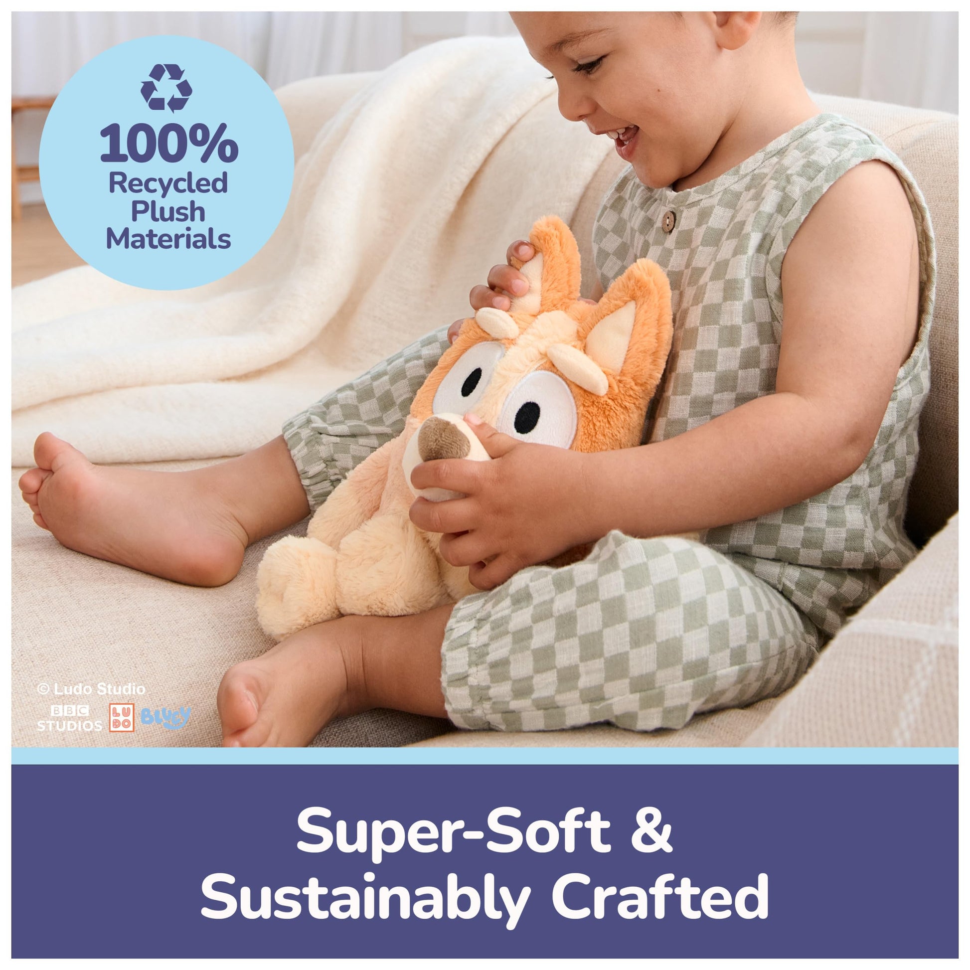 GUND Bluey Sustainably Soft Bingo 13-Inch Plush Toy, Ages 0+
