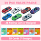 JOYIN 28 Valentines Day Gifts Cards with Die-Cast Racing Cars Vehicle for Kids School Classroom Exchange Party Favor Gift Supplies