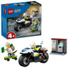 LEGO City Police Motorcycle Chase Building Toy for Kids - Pretend Play Building Blocks for Boys & Girls, Ages 4+ - Preschool Learning Toy W/Police