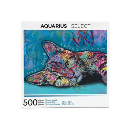 AQUARIUS Dean Russo Cat Puzzle (500 Piece Jigsaw Puzzle) - Glare Free - Precision Fit - Officially Licensed Dean Russo Merchandise & Collectibles - 16