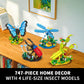 mesproud Ideas Insect Collection Toys, Bug Building Set with Life-Size Blue Morpho Butterfly, Hercules Beetle, Dragonfly and Chinese Mantis Display