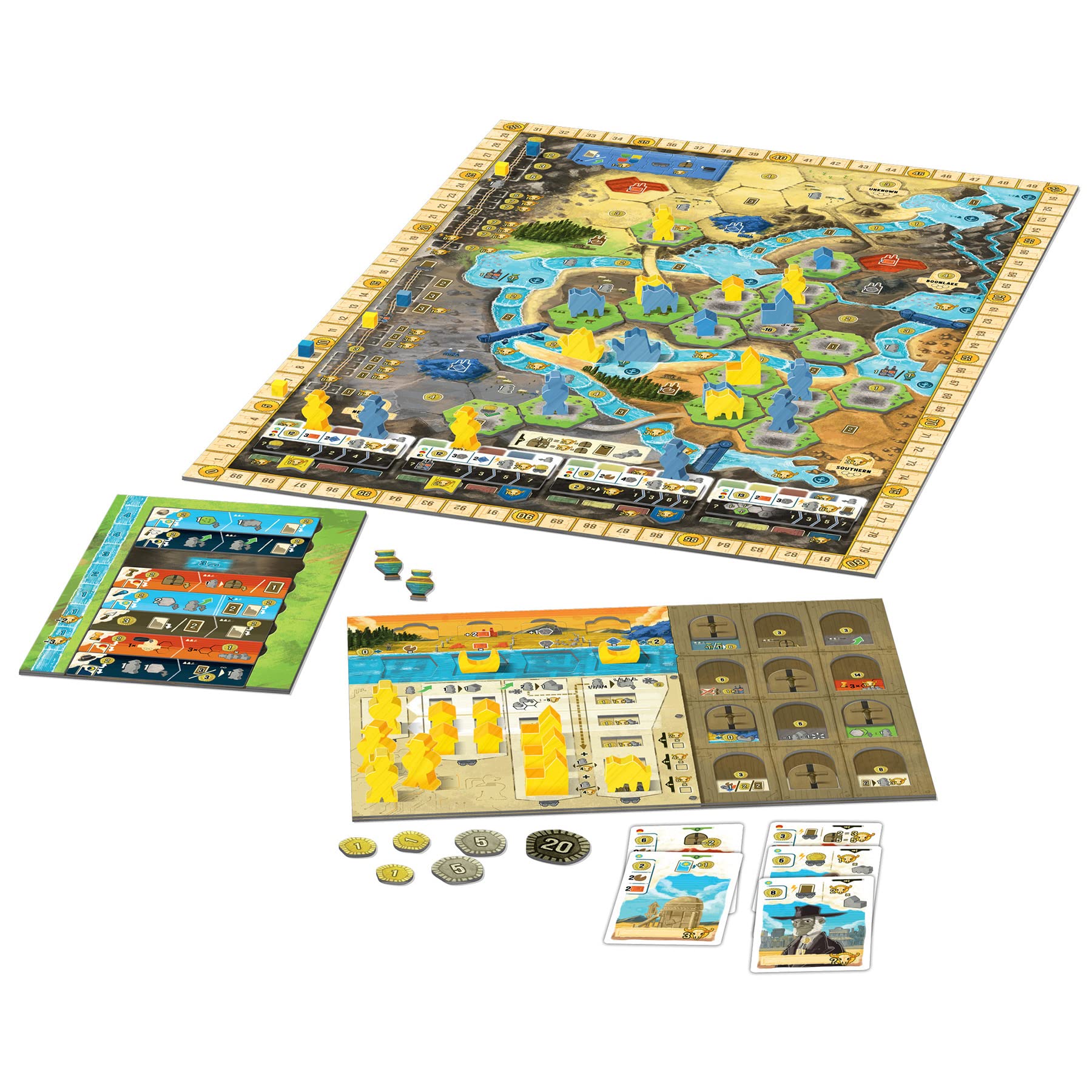 Capstone Games Boonlake Euro Strategy Board Game for 1-4 Players - Hand Management, Engine Building, Resource Planning, Territory Development