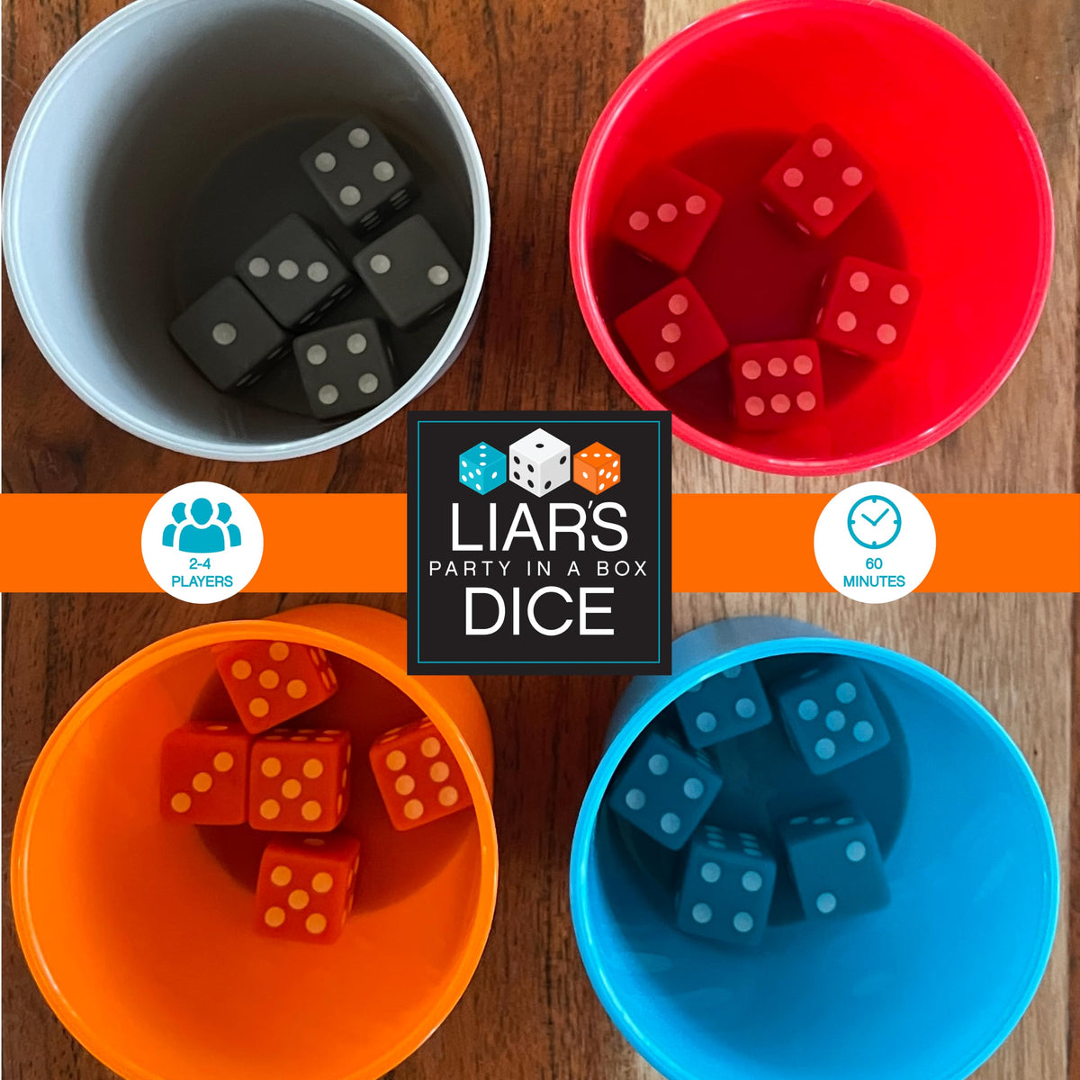 Liar's Dice Classic Bluffing Party Game for Family Game Night, Ages 8+