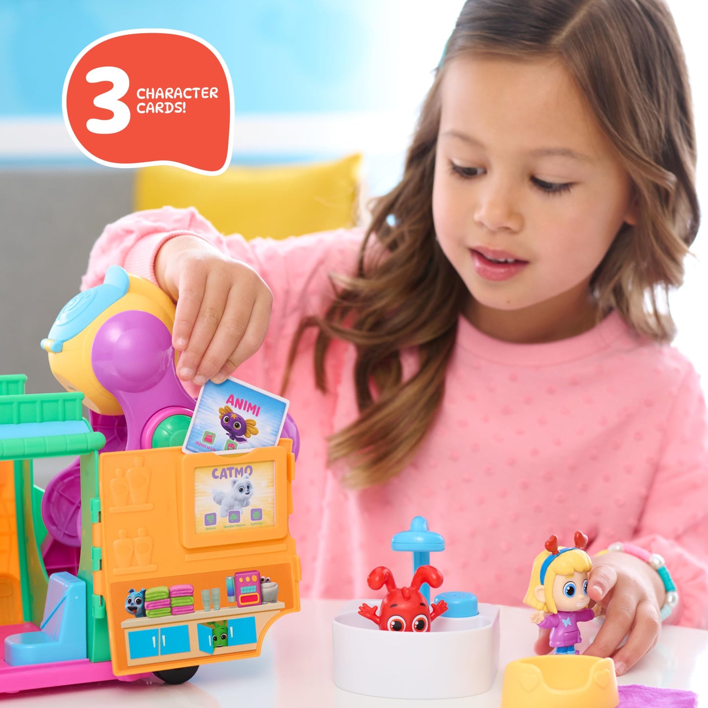 Morphle Magic Pet Mobile 12-piece Figures and Playset, Special Effects Play, Poseable Figurines, Kids Toys for Ages 3 Up by Just Play