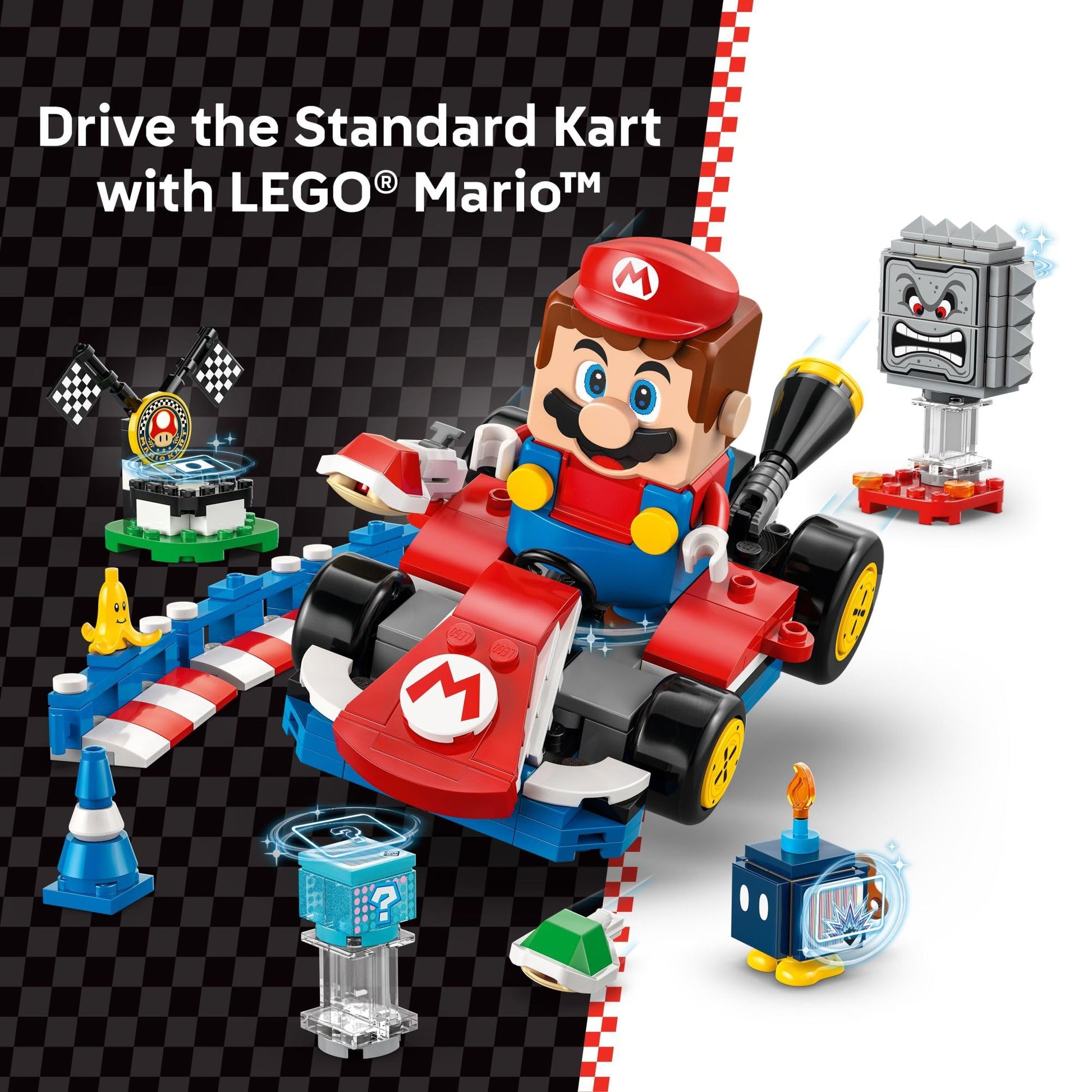 LEGO Super Mario: Mario Kart - Interactive Mario & Standard Kart Building Toy - Pretend Play Racing Playset for Boys & Girls, Ages 7+ - Kids Birthday