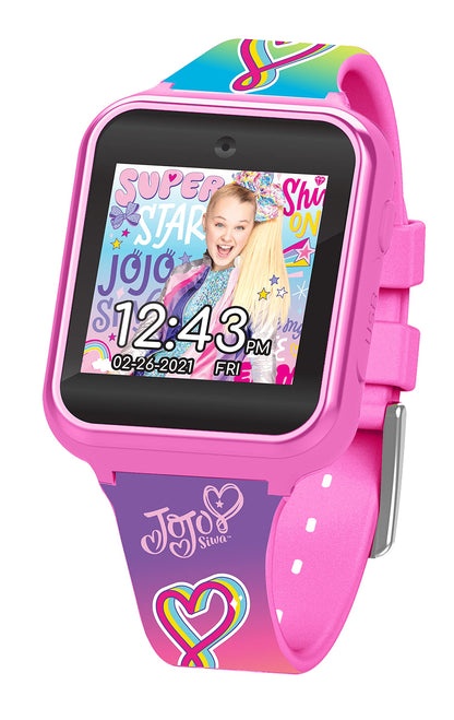 Accutime Kids Nickelodeon JoJo Siwa Educational Learning Touchscreen Smart Watch Toy for Girls, Boys, Toddlers - Selfie Cam, Learning Games, Alarm