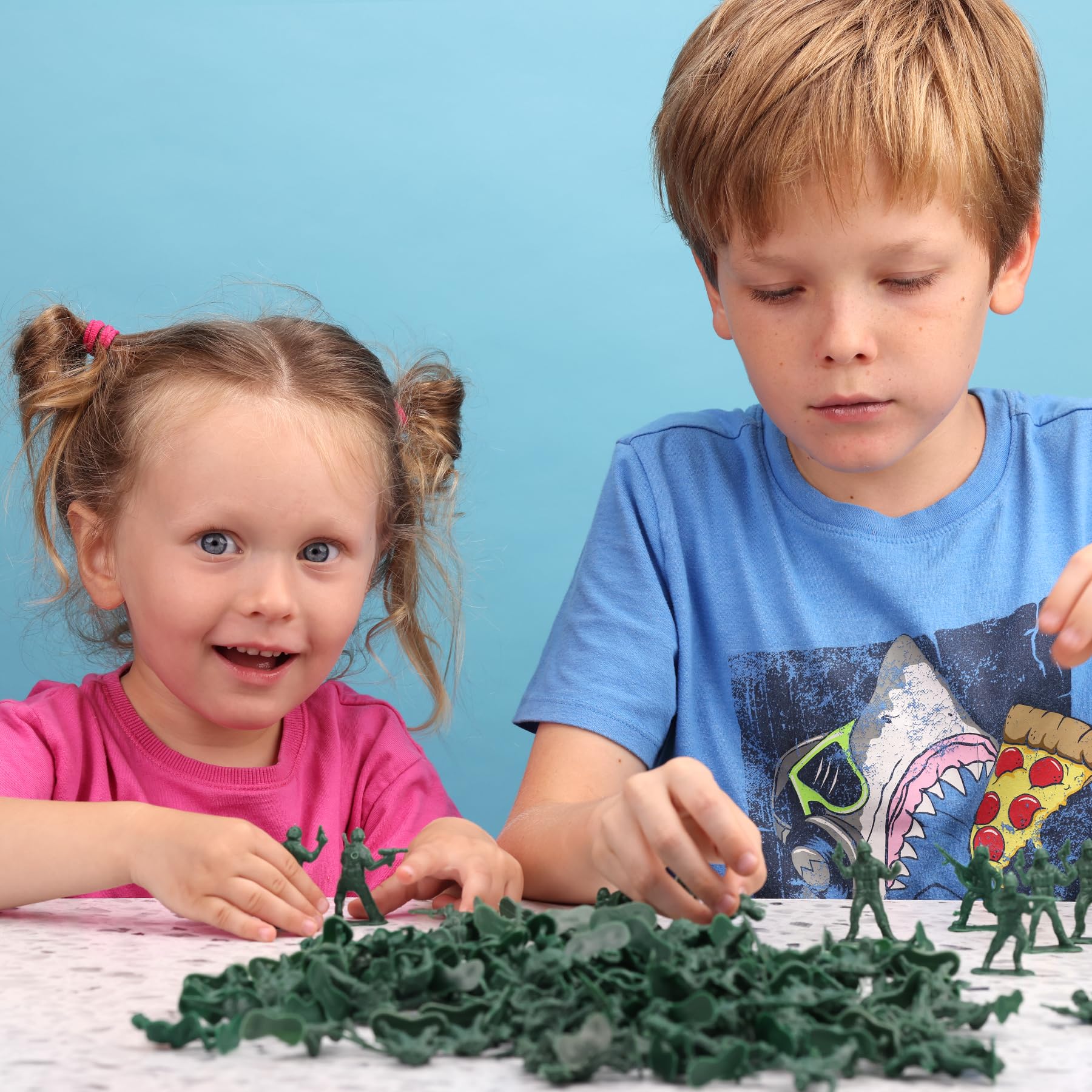 Entervending Army Men Action Figures - 50 Pcs Green Soldier Toy Playset - Boys 2' Military Toys