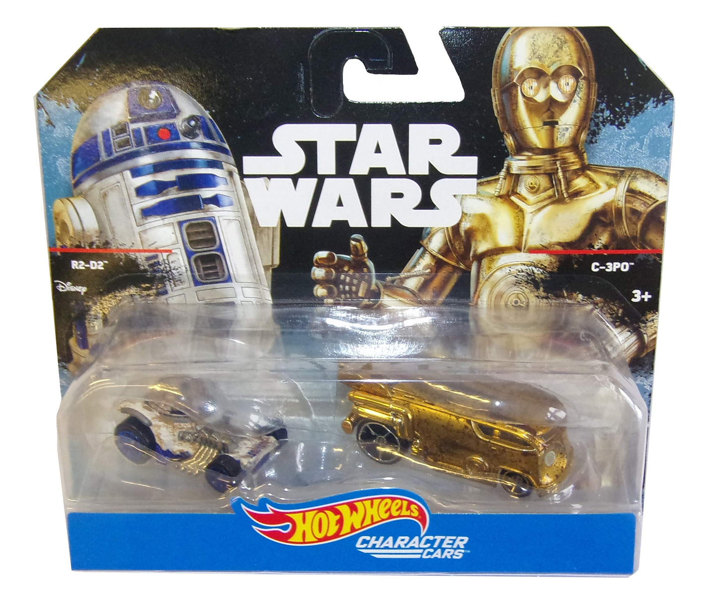 Hot Wheels Star Wars Rogue One Battle Damaged C-3P0 and R2-D2 Character Car (2-Pack)
