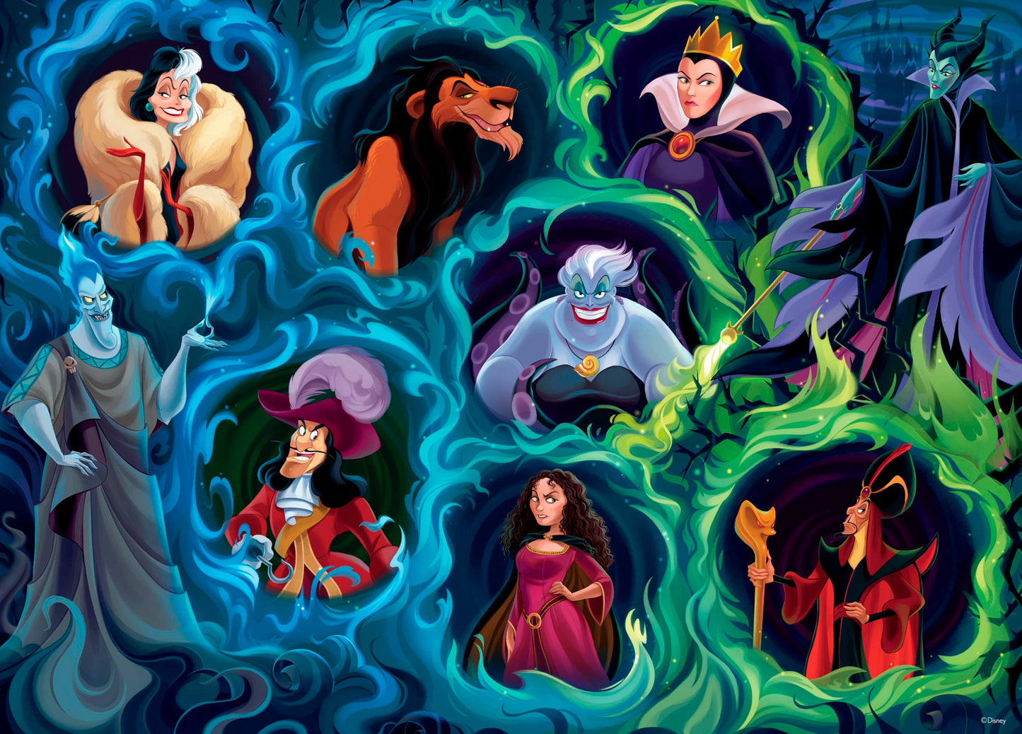 Ceaco - Disney - Villains - 1000 Piece Jigsaw Puzzle for Adults - Challenging Puzzle Perfect for Game Nights - Finished Size is 26.5 x 19