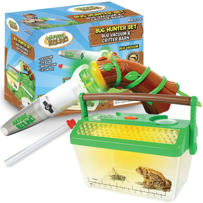 Nature Bound Bug Catcher Toy, Eco-Friendly Bug Vacuum, Catch and Release Indoor/Outdoor Play, Ages 3 to 12, Green, Complete Kit for Kids, Includes