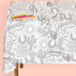 xo, Fetti Western Coloring Tablecloth | Western Party, Cowboy Birthday, Kids Activity, Disposable, Arts and Crafts, Rodeo Decor, Cowgirl